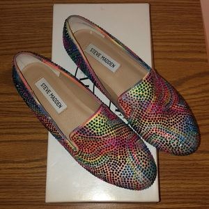 Steve Madden Rainbow Studded Loafers